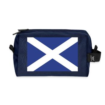 scotland flag - Recycled Toiletry Zip Bag - navy - Front