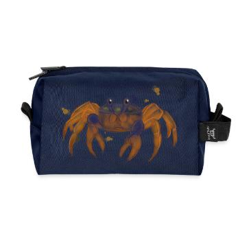 Crabe mignon - Trousse de toilette en tissu recyclé - marine - Devant