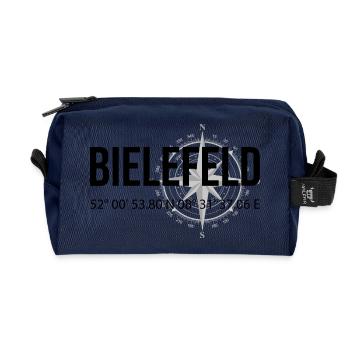 Koordinaten Bielefeld - Recycelte Kulturtasche - Navy - Vorne