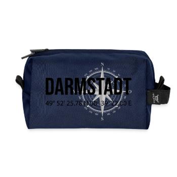 Koordinaten Darmstadt - Recycelte Kulturtasche - Navy - Vorne