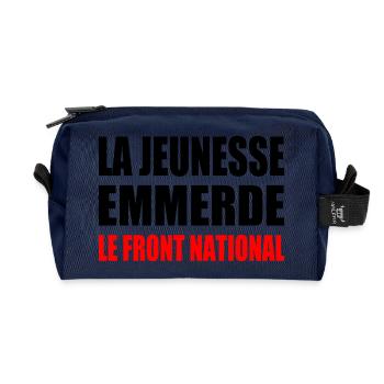 la jeunesse emmerde front national - Trousse de toilette en tissu recyclé - marine - Devant
