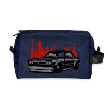 Lowrider Skyline Silhouette - Recycelte Kulturtasche - Navy - Vorne