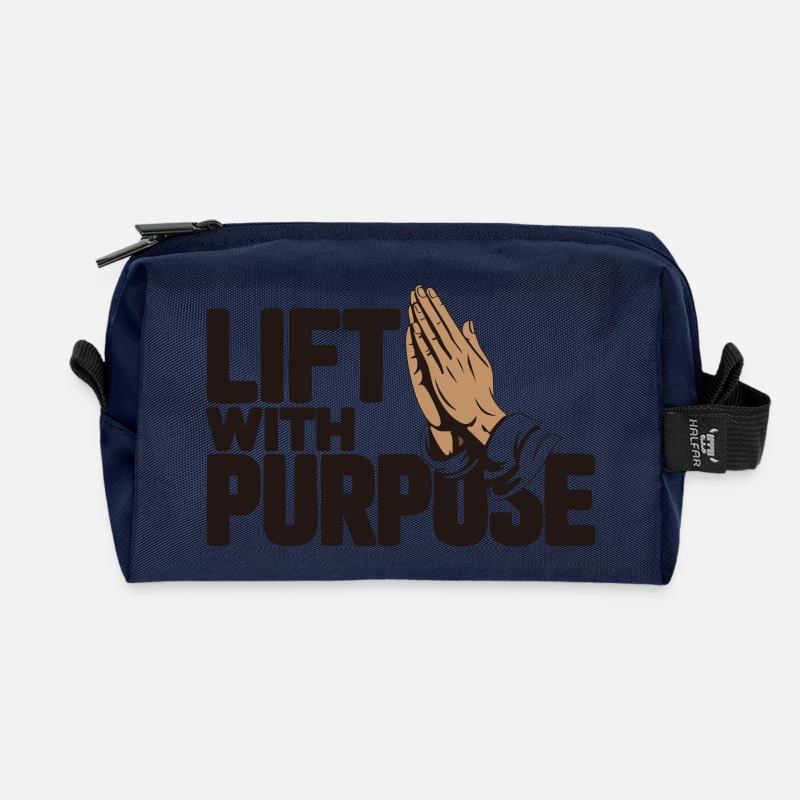 Lift mit Sinn - Recycelte Kulturtasche - Navy