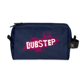 Dubstep graffiti grunge - Recycled Toiletry Zip Bag - navy - Front