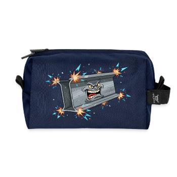 Dumpster Rage Streetwear - Recycled Toiletry Zip Bag - navy - Front