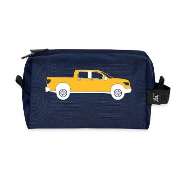 Pick-up Truck - Recycled Toiletry Zip Bag - navy - Front