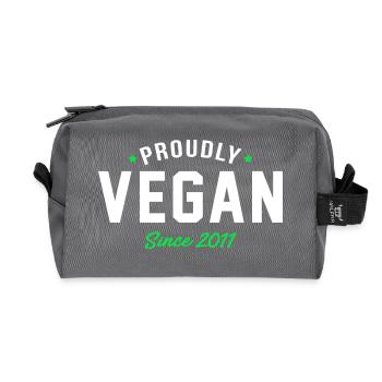 Vegan stolz seit 2011 proud vegan - Recycelte Kulturtasche - Anthrazit - Vorne