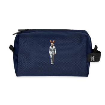 Hare - Recycled Toiletry Zip Bag - navy - Front