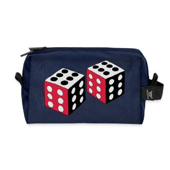 Dice - Recycled Toiletry Zip Bag - navy - Front
