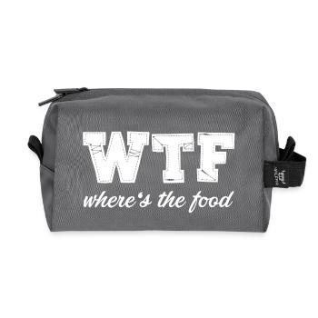 WTF où est la nourriture - Trousse de toilette en tissu recyclé - anthracite - Devant