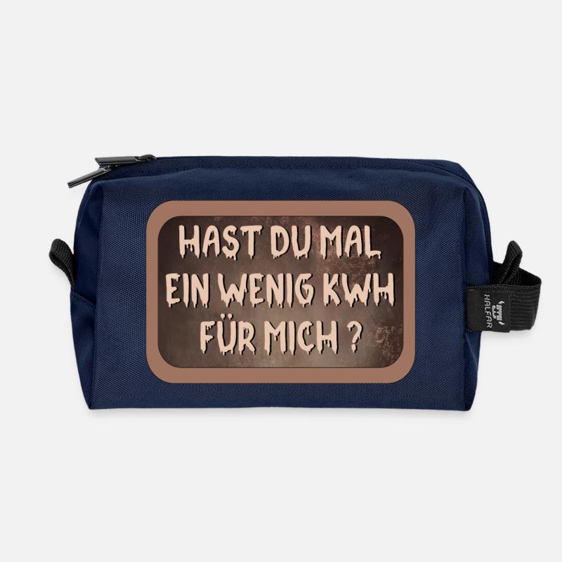 STROM KOSTEN - ENERGIE SPRÜCHE - Recycelte Kulturtasche - Navy