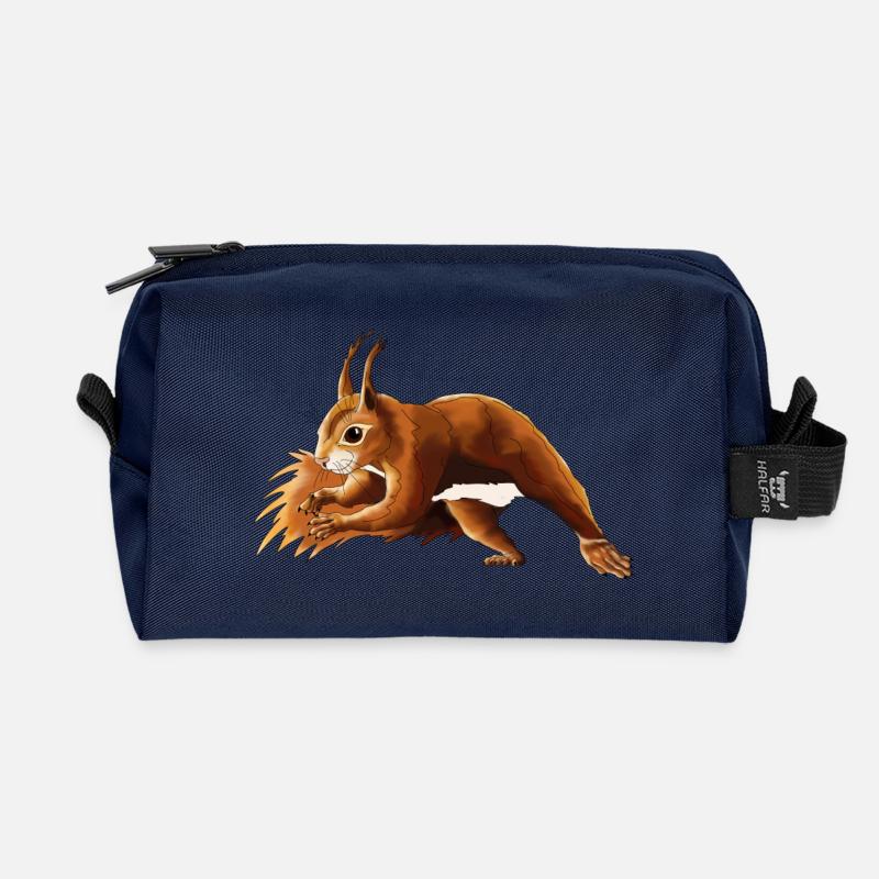 Eichhörnchen 6 - Recycelte Kulturtasche - Navy