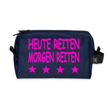 Chevaucher - Trousse de toilette en tissu recyclé - marine - Devant