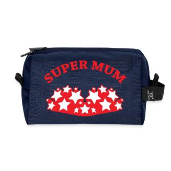 Super Maman - Fête des Mères - Trousse de toilette en tissu recyclé - marine - Devant