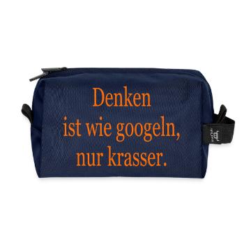 Denken - Recycelte Kulturtasche - Navy - Vorne