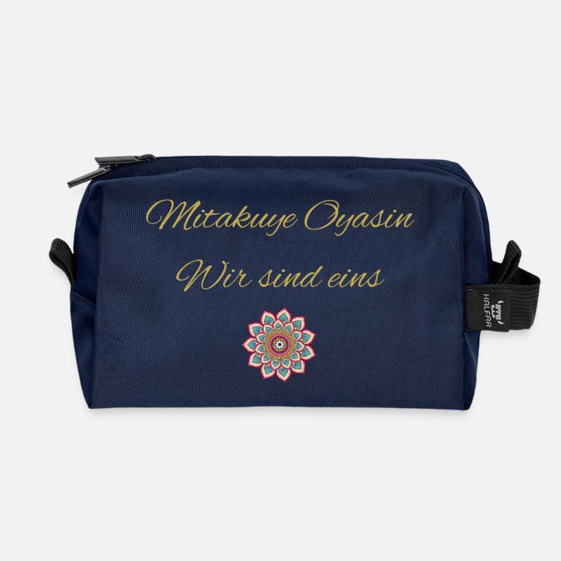 Mitakuye Oyasin - Wir sind eins  - Recycelte Kulturtasche - Navy