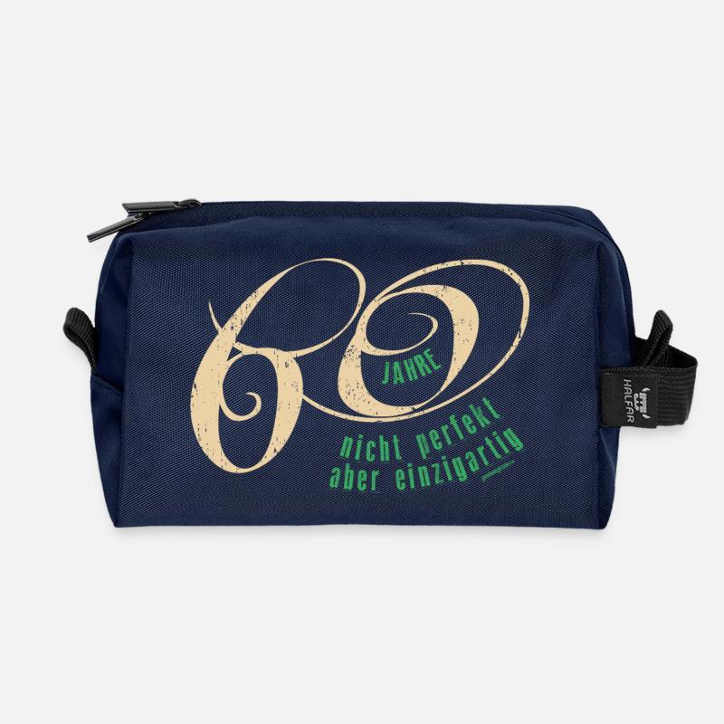 Geburtstag 60 Jahre - Recycelte Kulturtasche - Navy