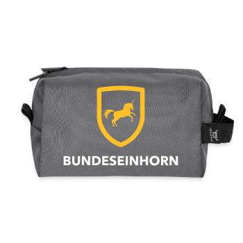 Federal Unicorn - Recycled Toiletry Zip Bag - anthracite - Front