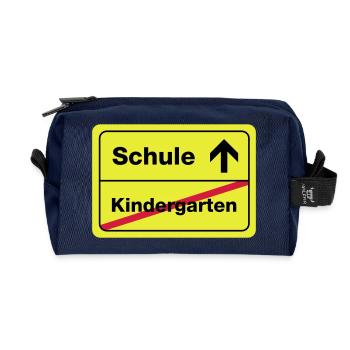 schule , kindergarten - Recycelte Kulturtasche - Navy - Vorne
