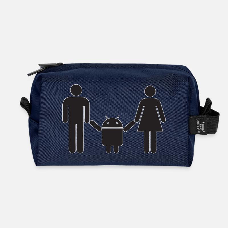 Android Baby - Recycled Toiletry Zip Bag - navy