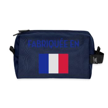 France / Français / Française / Bébé / Naissance - Recycled Toiletry Zip Bag - navy - Front