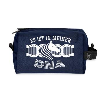 Reiten ist in meiner DNA - Recycelte Kulturtasche - Navy - Vorne