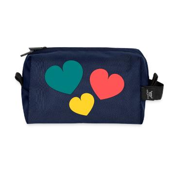 PAAR. ICH HABE GERADE GEHEIRATET. Junggesellinnenabschied. VALENTINSTAG. LIEBE. - Recycelte Kulturtasche - Navy - Vorne