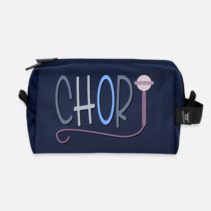 CHOR MIKROFON - HOBBY SINGEN - Recycelte Kulturtasche - Navy