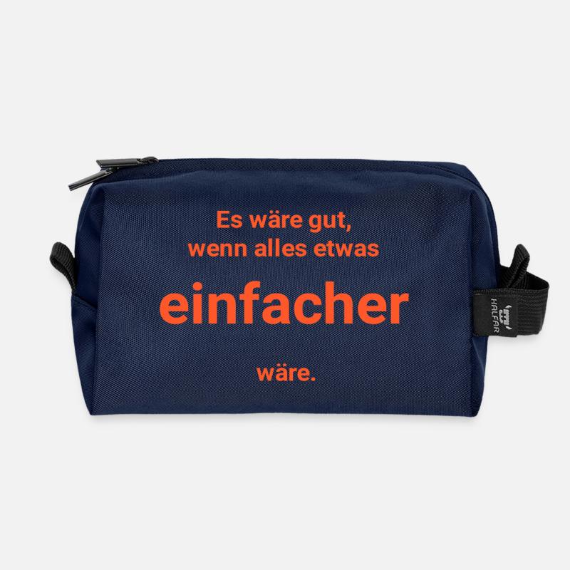 Einfacher - Recycelte Kulturtasche - Navy