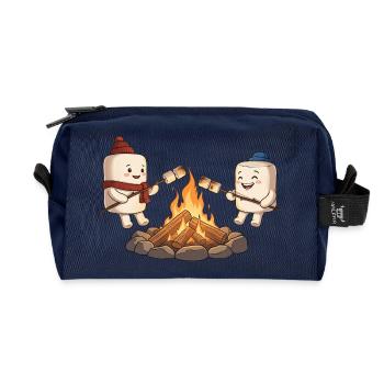 Lagerfeuer-Marshmallow-Freunde - Recycelte Kulturtasche - Navy - Vorne