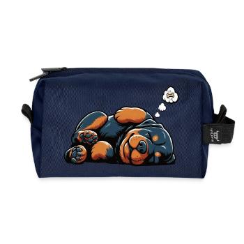 Rottweiler Propriétaire de Rottweiler Lovers - Trousse de toilette en tissu recyclé - marine - Devant