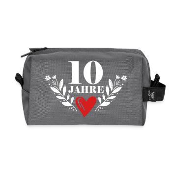 10 Jahre Jubiläum Lorbeerkranz - Recycelte Kulturtasche - Anthrazit - Vorne