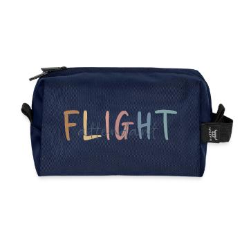 Flight Attendant Gift - Flight Attendant Gift - Recycled Toiletry Zip Bag - navy - Front