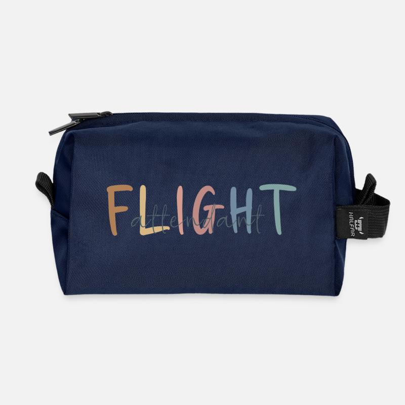 Flugbegleiter Geschenk - Flight Attendant Geschenk - Recycelte Kulturtasche - Navy