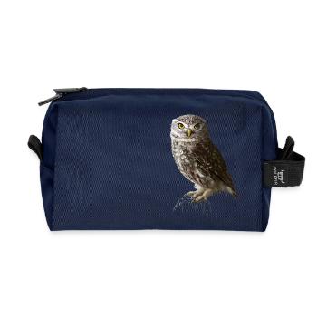 Steinkauz ohne Schrift - Recycelte Kulturtasche - Navy - Vorne