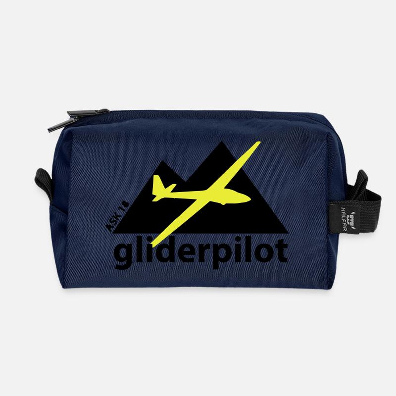 soaring-tv: gliderpilot - Recycelte Kulturtasche - Navy
