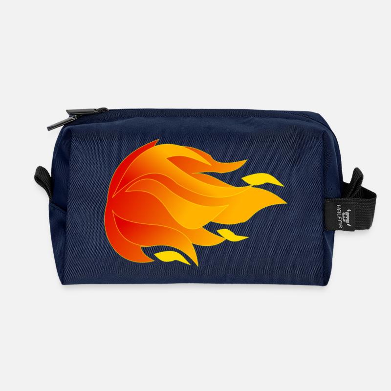 Flammen - Recycelte Kulturtasche - Navy