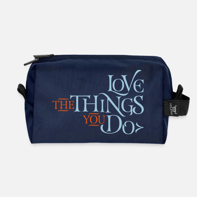 Motivation - Recycelte Kulturtasche - Navy