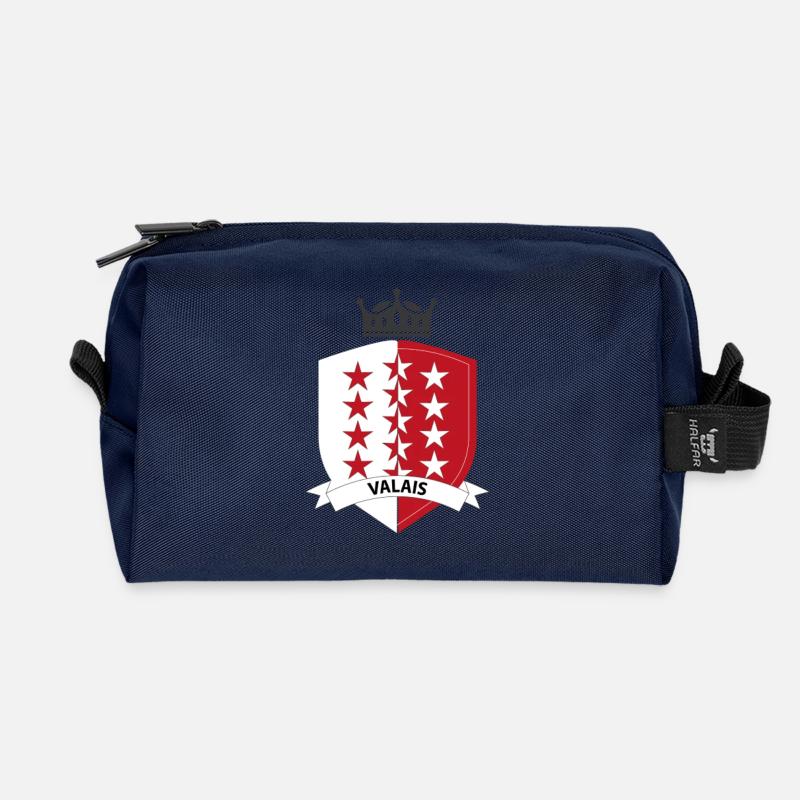 Drapeau Walliser flag - Valais - Recycelte Kulturtasche - Navy