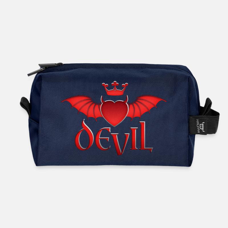Engel & Teufel - Recycelte Kulturtasche - Navy