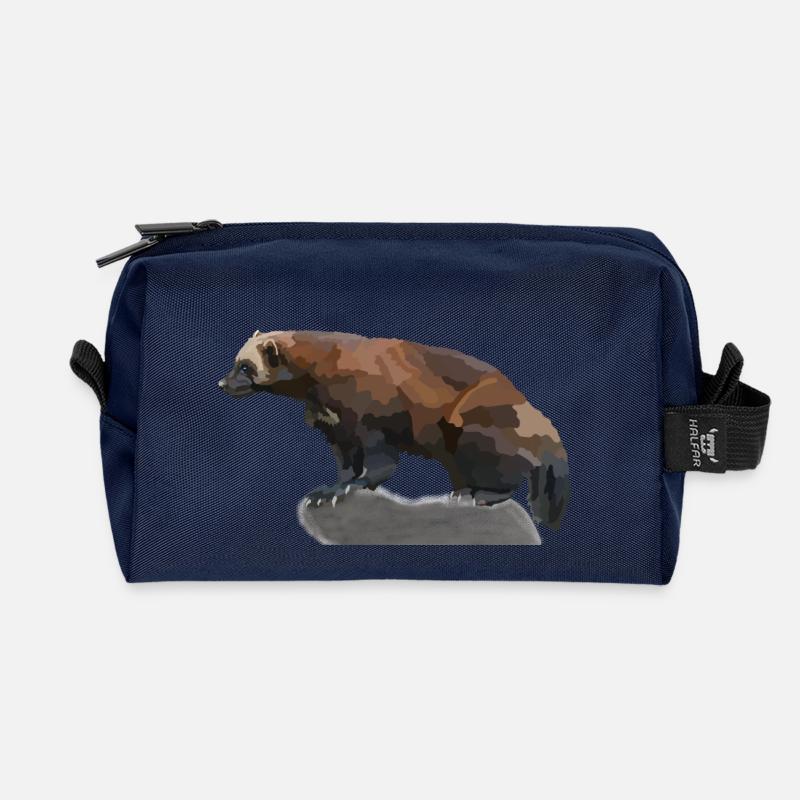 Verena, der Vielfrass - Recycelte Kulturtasche - Navy