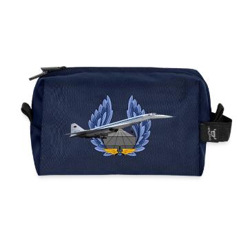 Tu-144 - Recycled Toiletry Zip Bag - navy - Front