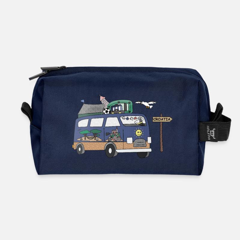 Camping Paradise Camper Croatia - Recycelte Kulturtasche - Navy