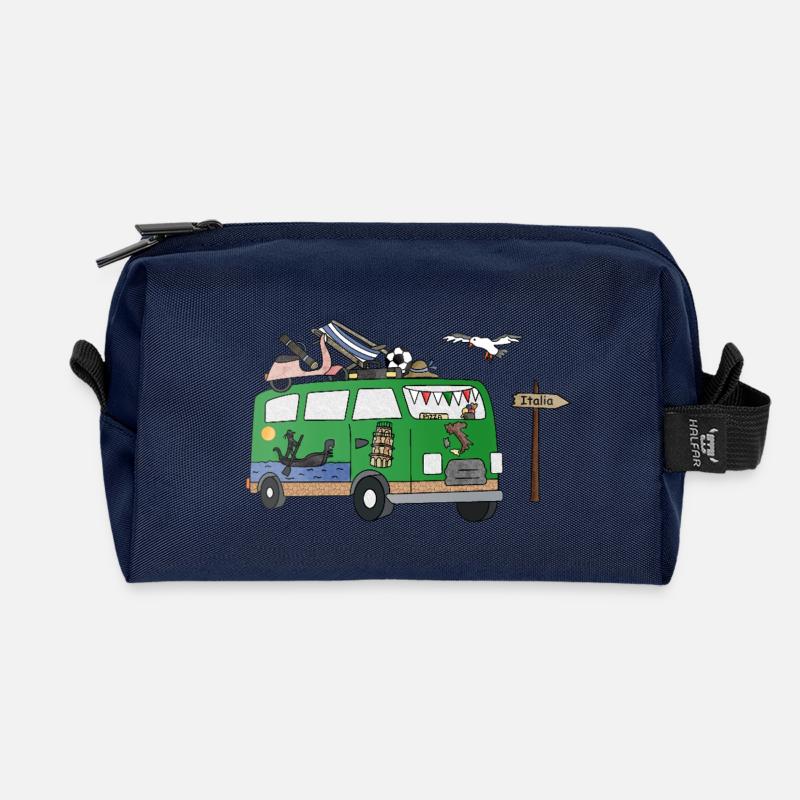 La_Dolce Vanlife Camper Italia - Recycelte Kulturtasche - Navy