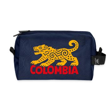 Colombian Jaguar - Recycled Toiletry Zip Bag - navy - Front