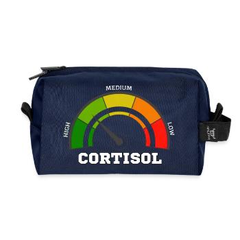 Lustiges, niedriges Cortisol, urkomisches, stressfreies Cortisol - Recycelte Kulturtasche - Navy - Vorne