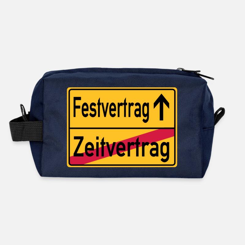 Festvertrag - Zeitvertrag - Ortsschild Recycelte Kulturtasche