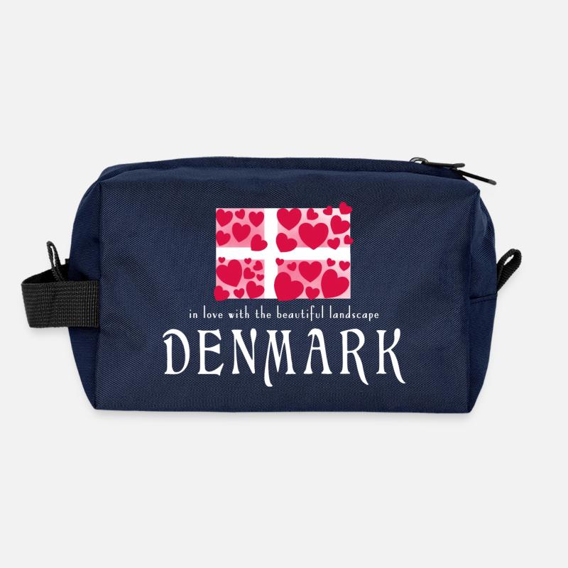 Denmark Dänemark Danmark - Recycelte Kulturtasche - Navy