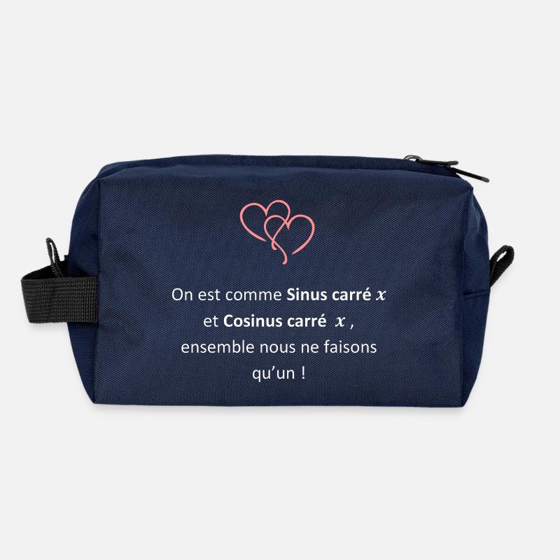 Romantic Maths - Recycled Toiletry Zip Bag - navy
