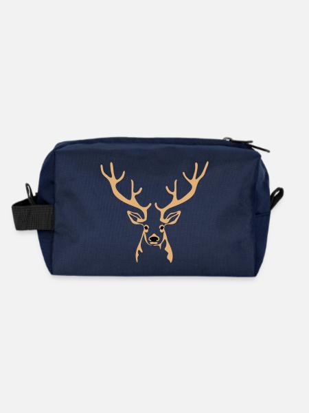 Hirsch - Trousse de toilette en tissu recyclé - marine - Dos